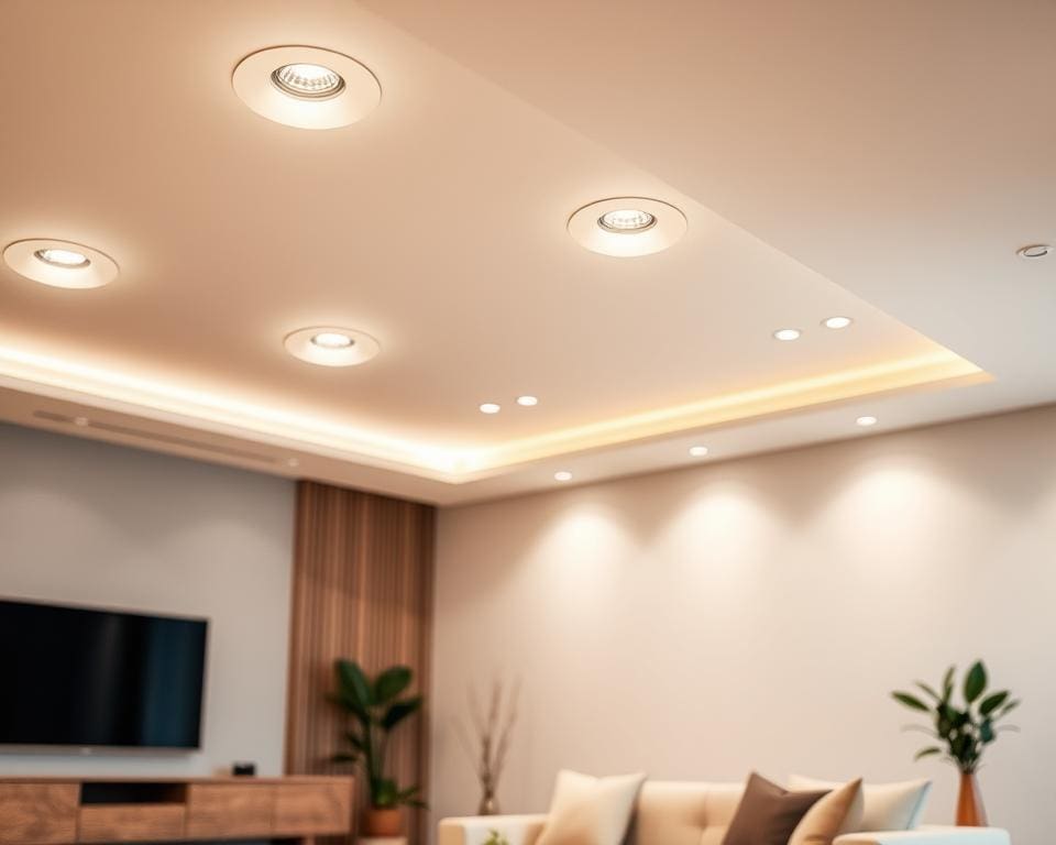 Plafondspots die elke hoek van de kamer verlichten