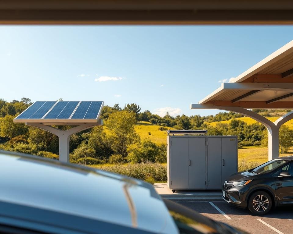 energieproductie zonnecarports