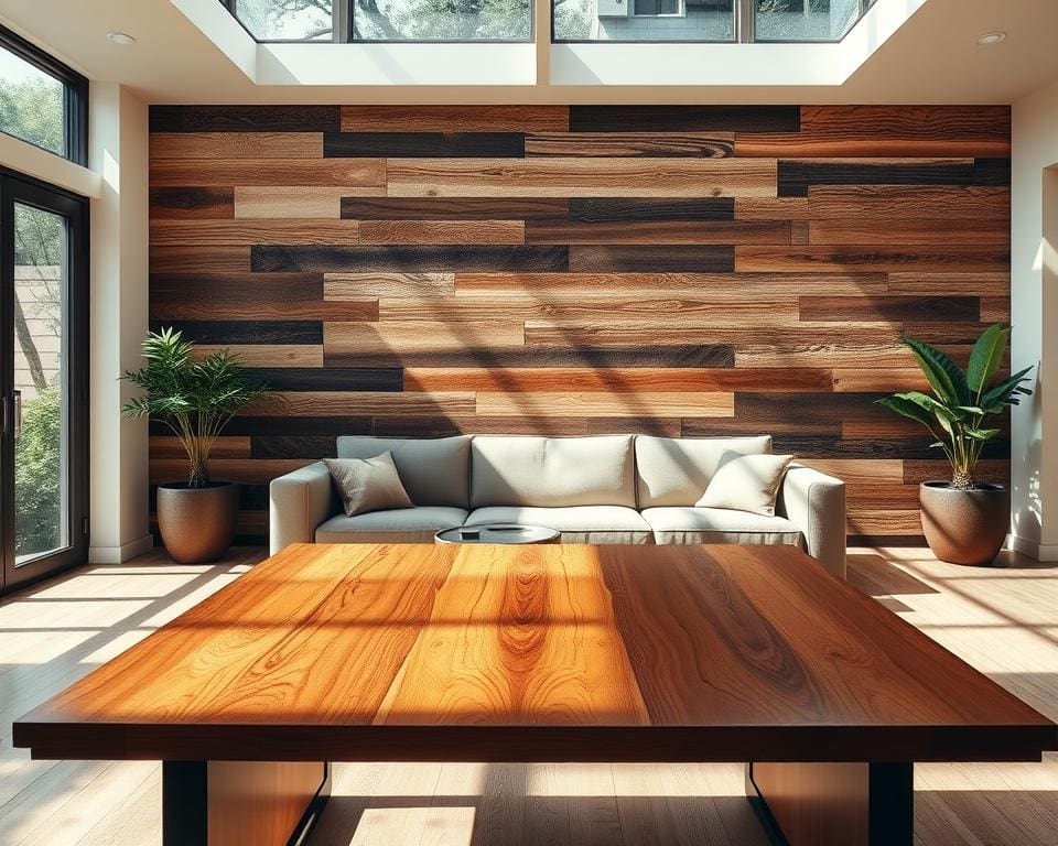 Hoe gebruik je houtsoorten om contrast te creëren?