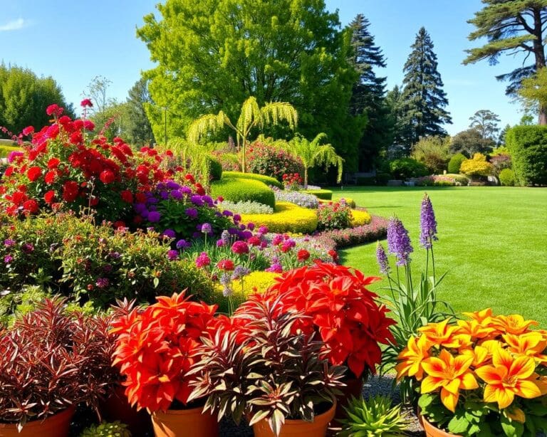 Hoe gebruik je planten om kleur te versterken?