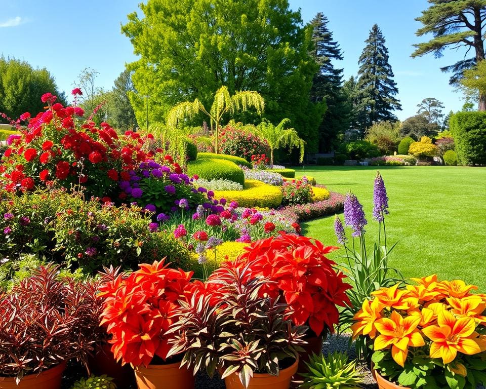Hoe gebruik je planten om kleur te versterken?