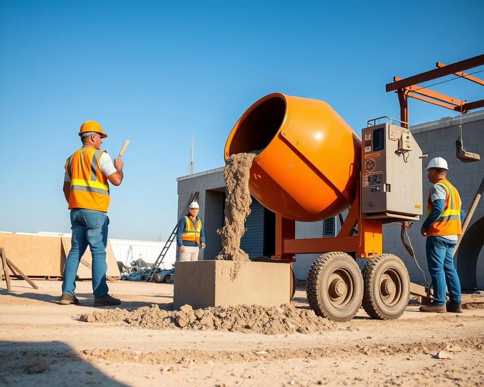 Wat doet een betonmixer op kleinere bouwplaatsen?